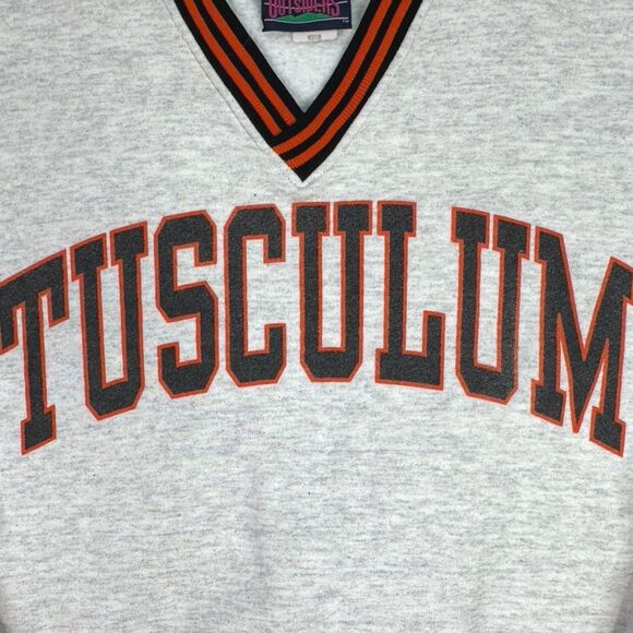 Vintage Outsiders Tusculum University V-Neck Sweatshirt - Size Medium - Picture 2 of 5